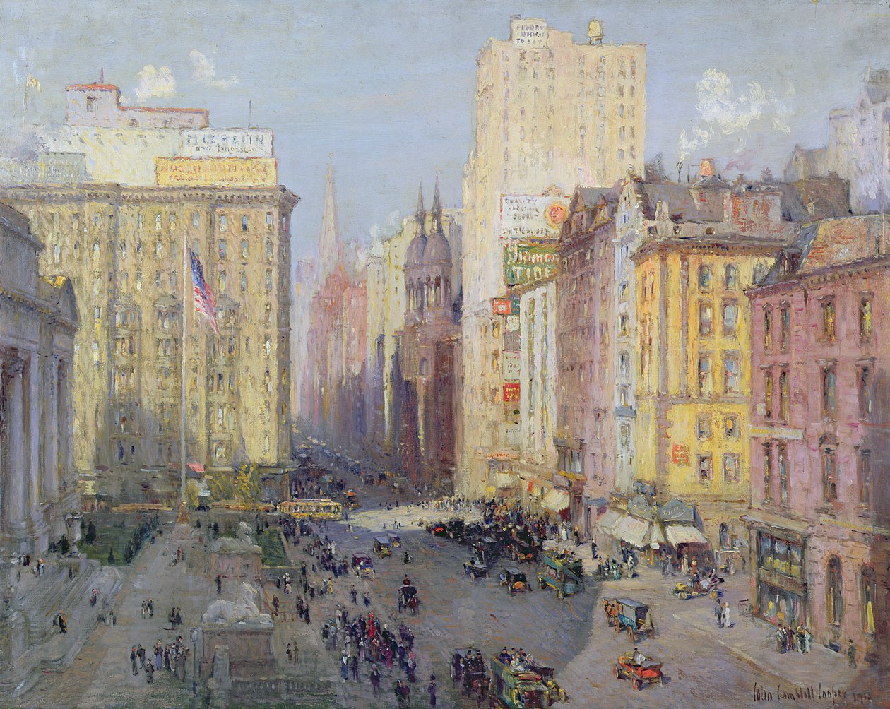 Fifth Avenue, New York, 1913 alkotó: Colin Campbell Cooper