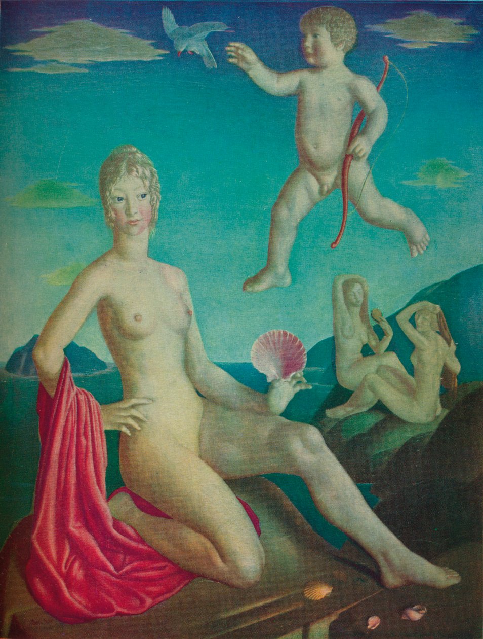 "Vénusz és Ámor", 1924 alkotó: Collin Unwin Gill