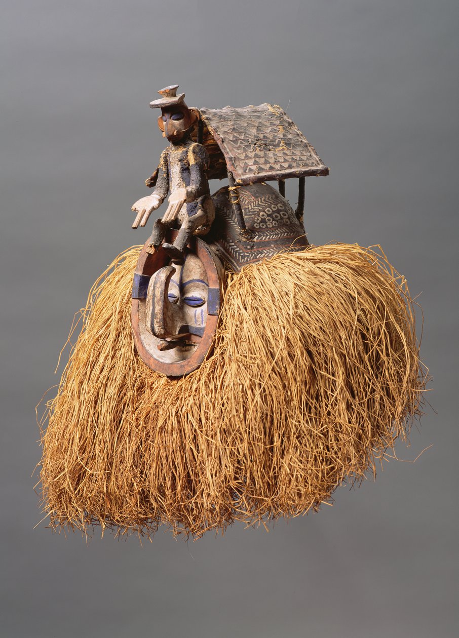 Maszk (fa és rost) (lásd még: 181649) alkotó: Congolese