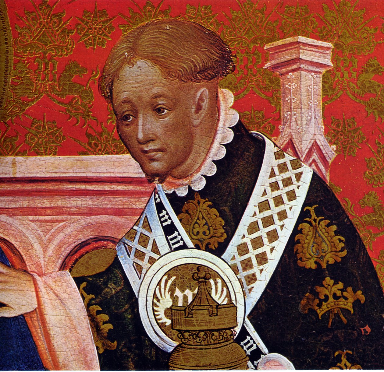 Marienkirche Dortmund, Conien von Soest Marien -oltára, jobb oldali részlet, részlet a Mágusok imádatából alkotó: Conrad von Soest