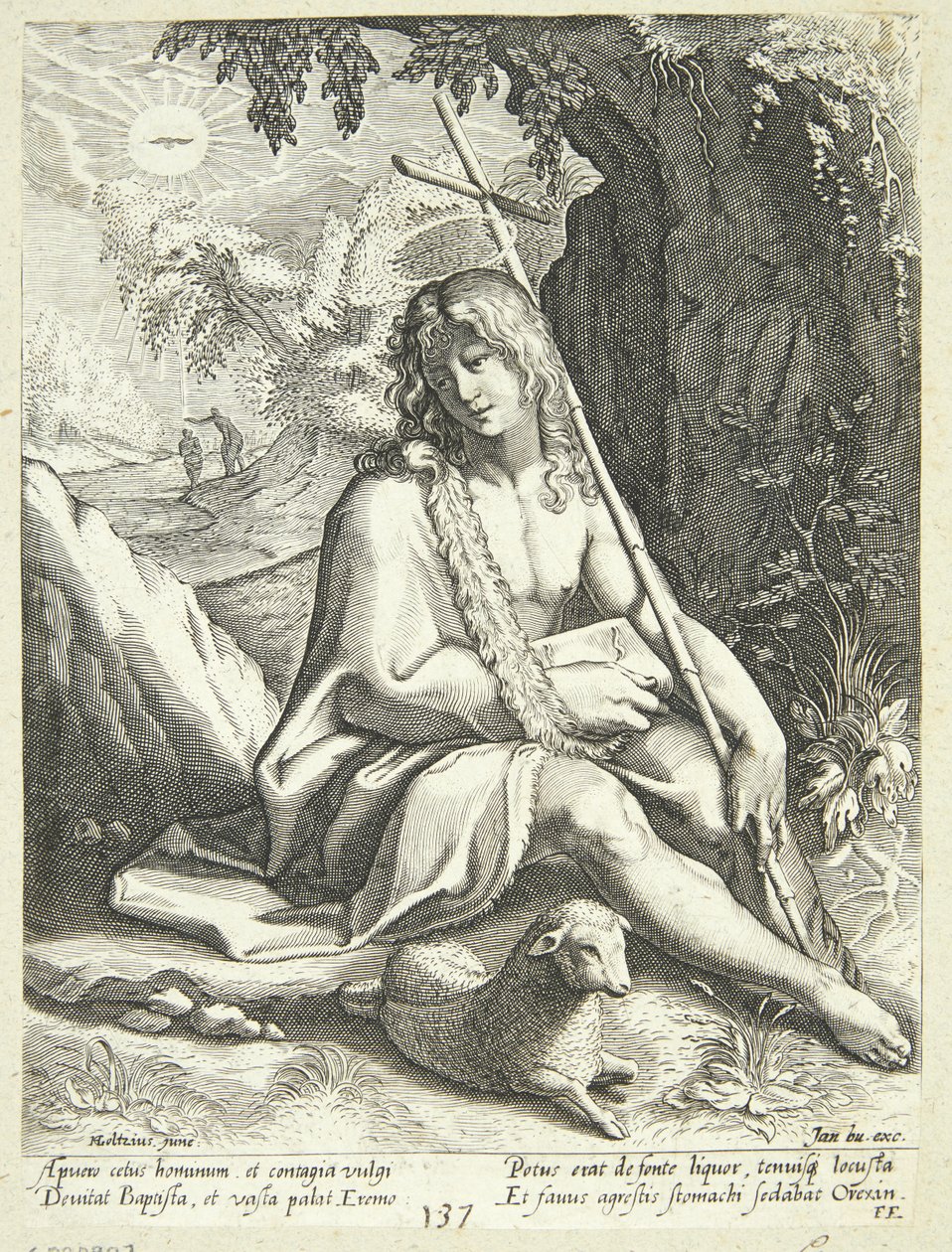 Keresztelő János a sivatagban alkotó: Conrad Goltzius