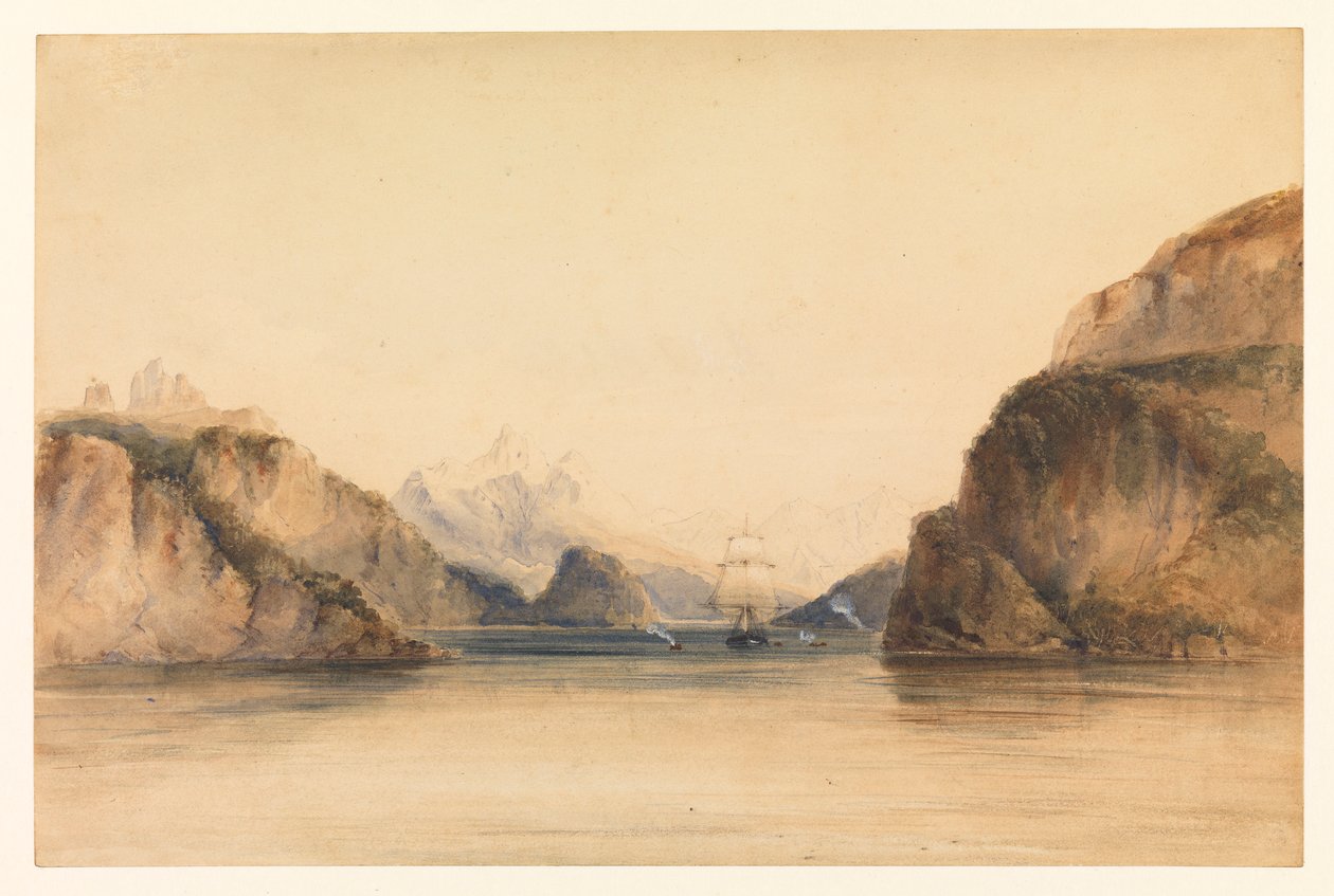 Portré-öböl, Beagle-csatorna, Dél-Amerika alkotó: Conrad Martens