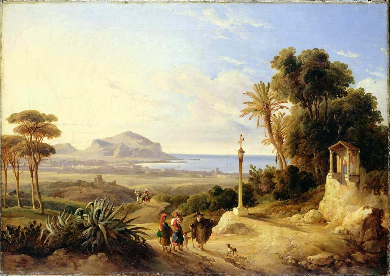 Palermo látképe, 1840 alkotó: Consalvo Carelli