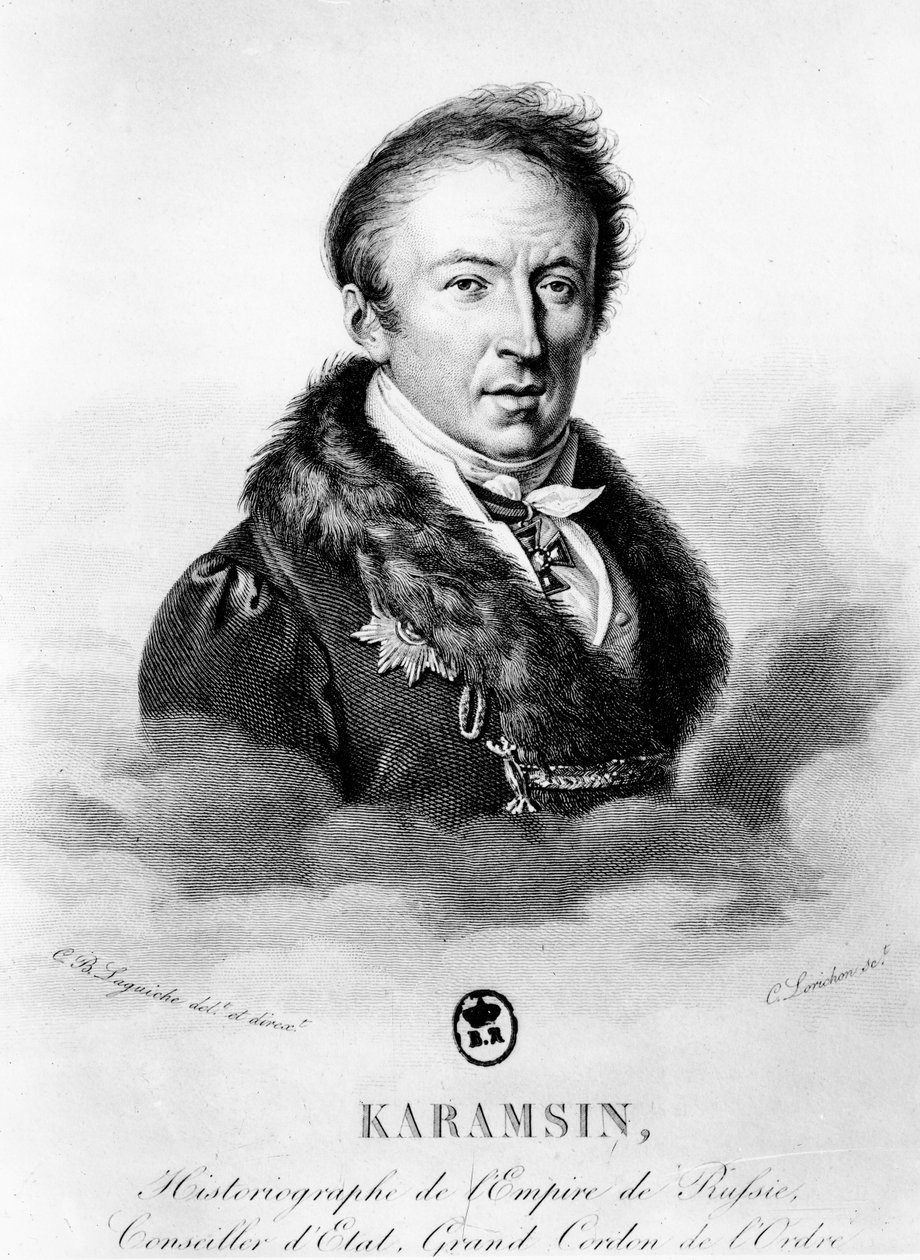 Nyikolaj Mihajlovics Karamzin (1766-1826) portréja alkotó: Constant Louis Antoine Lorichon