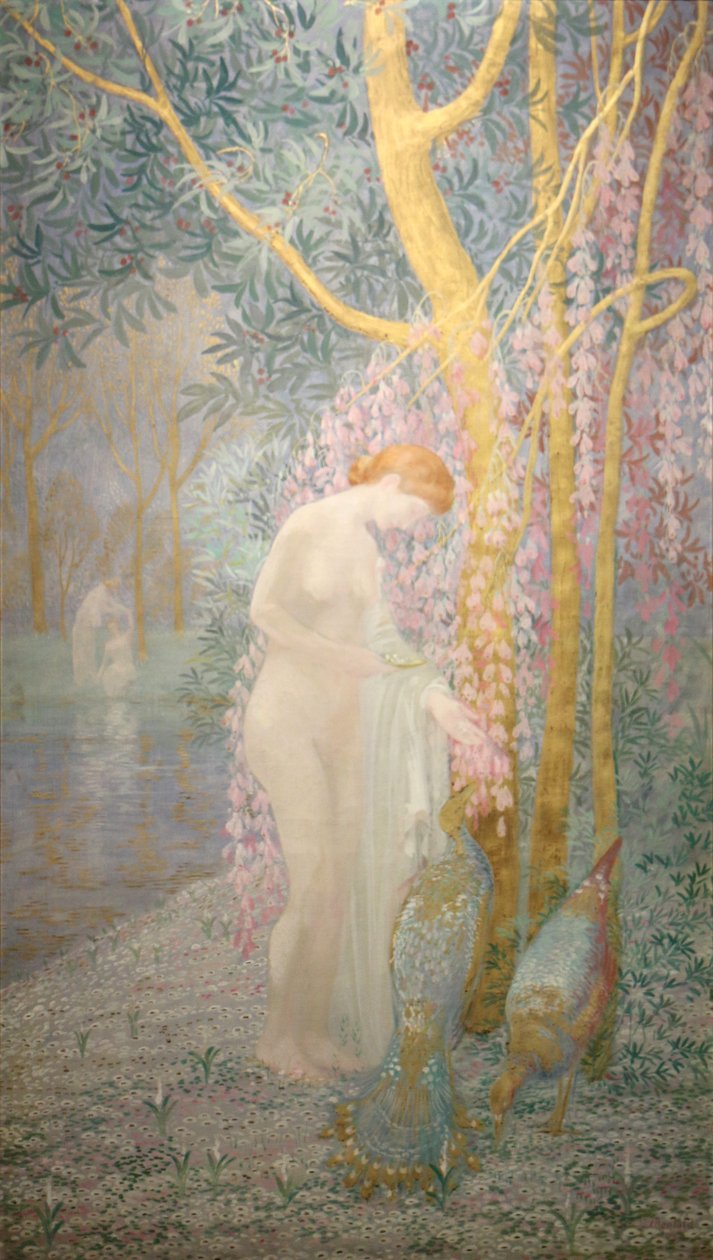  La femme au paonnEnglish: Woman with PeacocksnHolland: Woman with Peacocksn alkotó: Constant Montald