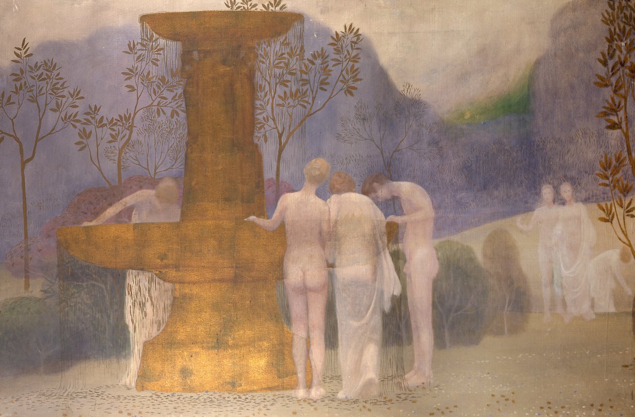 A szökőkút figurái alkotó: Constant Montald
