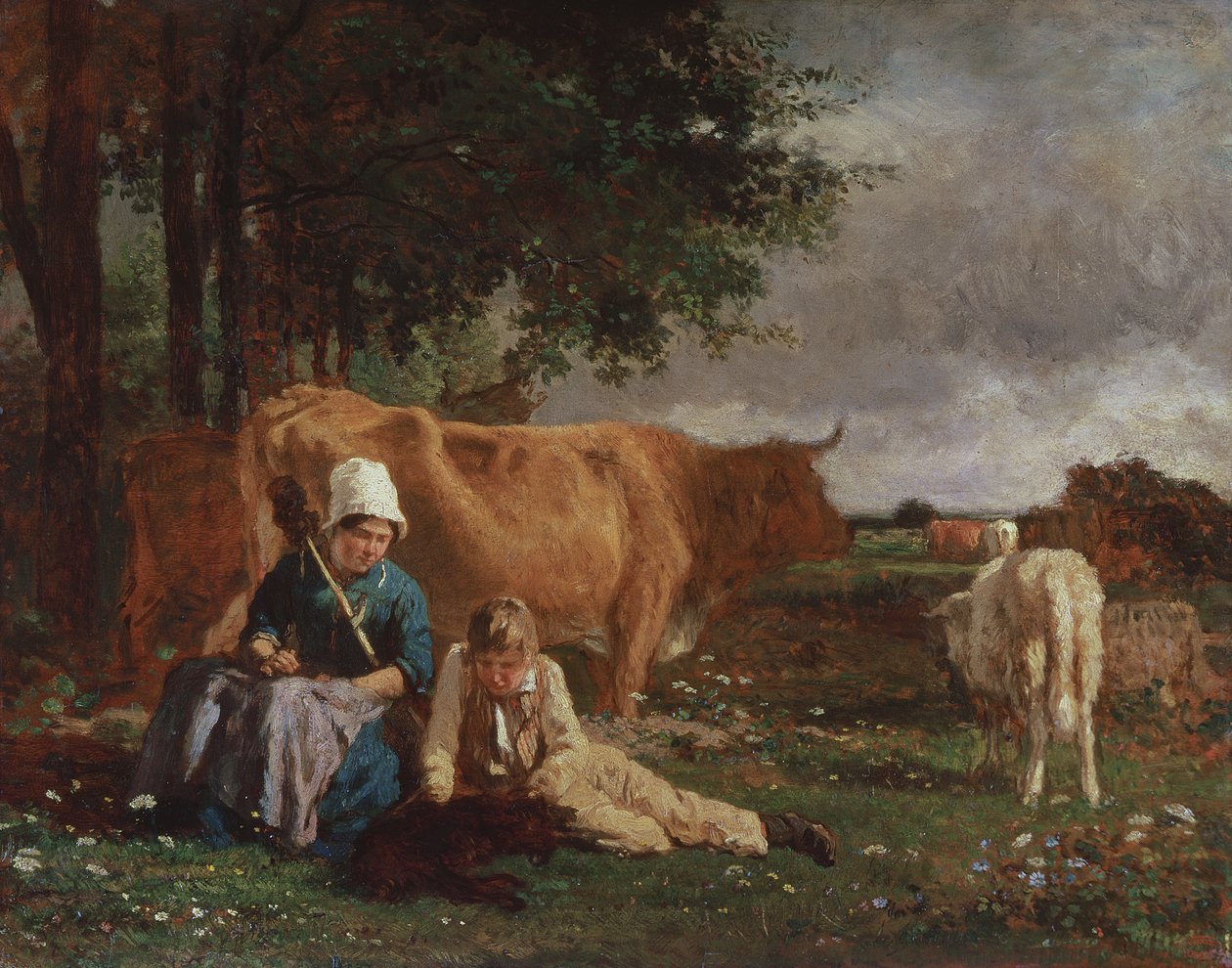 Lelkészi jelenet alkotó: Constant Emile Troyon