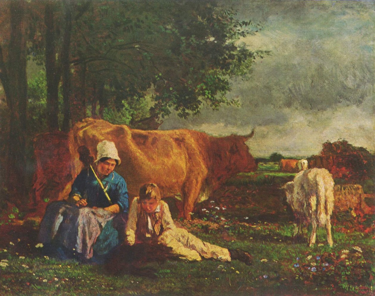 Német: Shepherd jelenet alkotó: Constant Troyon