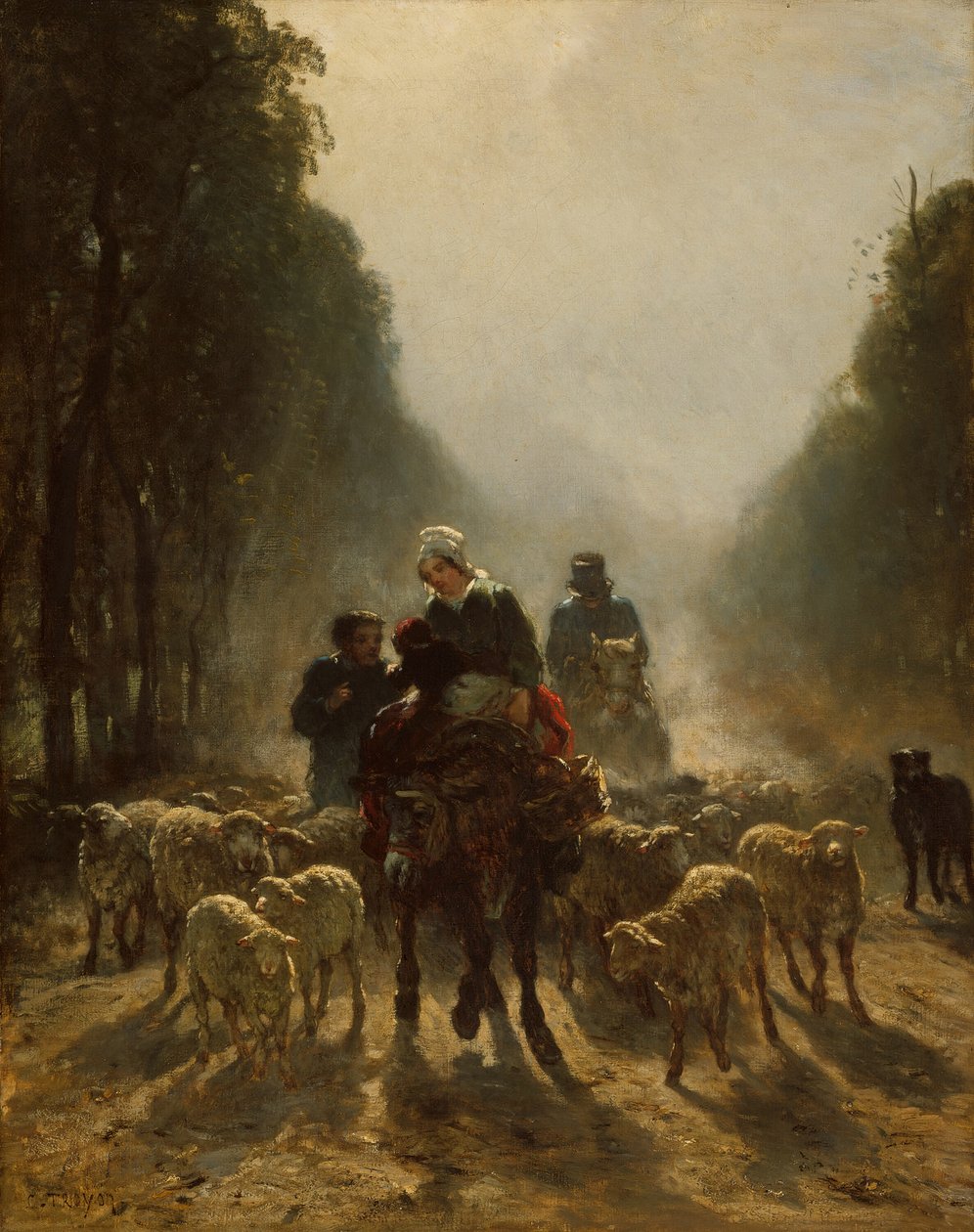 Út a piac felé, 185859. alkotó: Constant Troyon