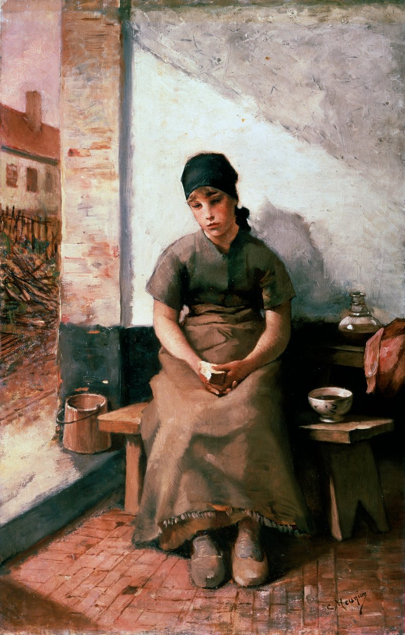 A szolgálólányok reggelije, 1880-as évek. alkotó: Constantin Emile Meunier