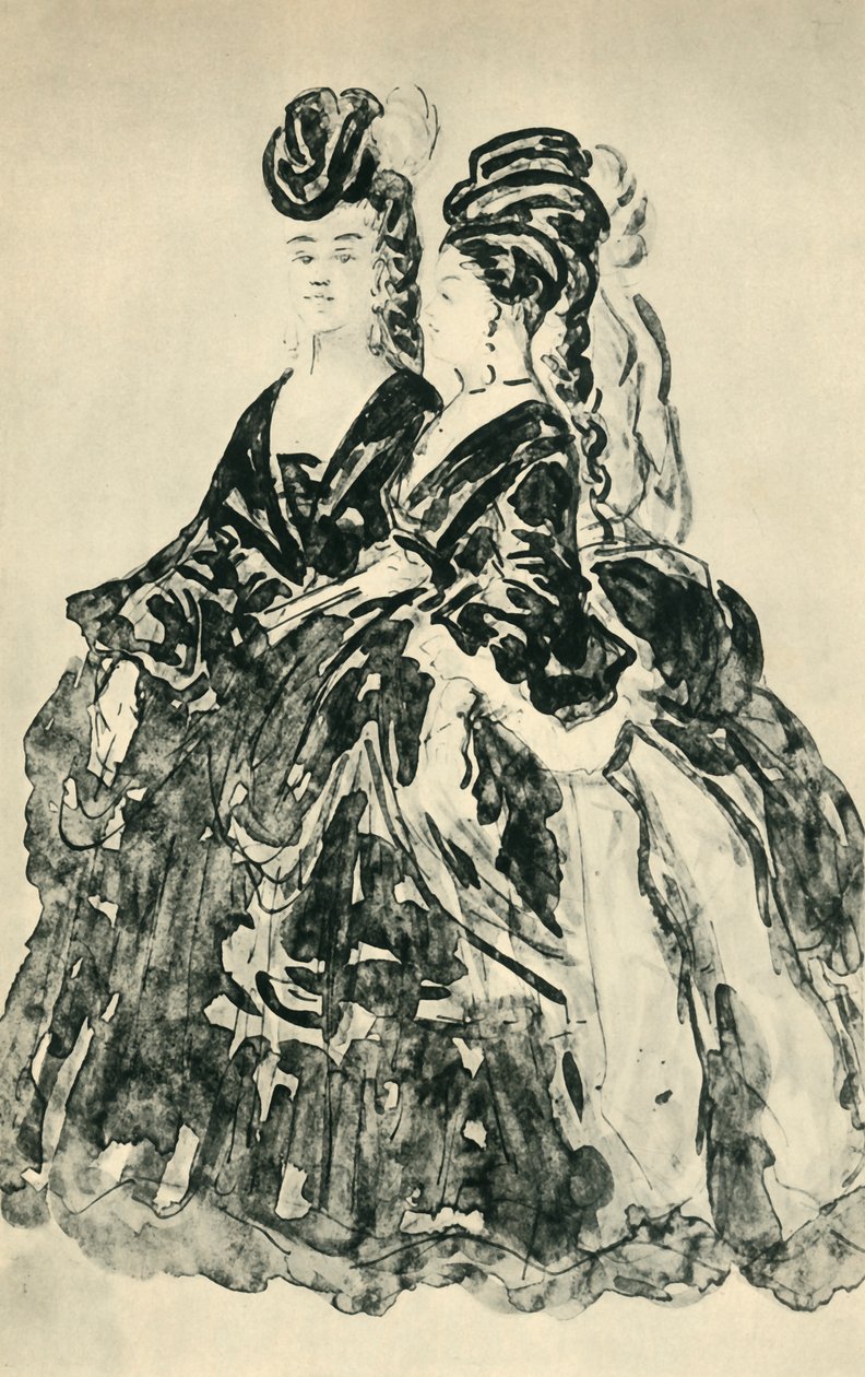 Deux Lorettes, 19. század közepe-vége, 1943. alkotó: Constantin Guys