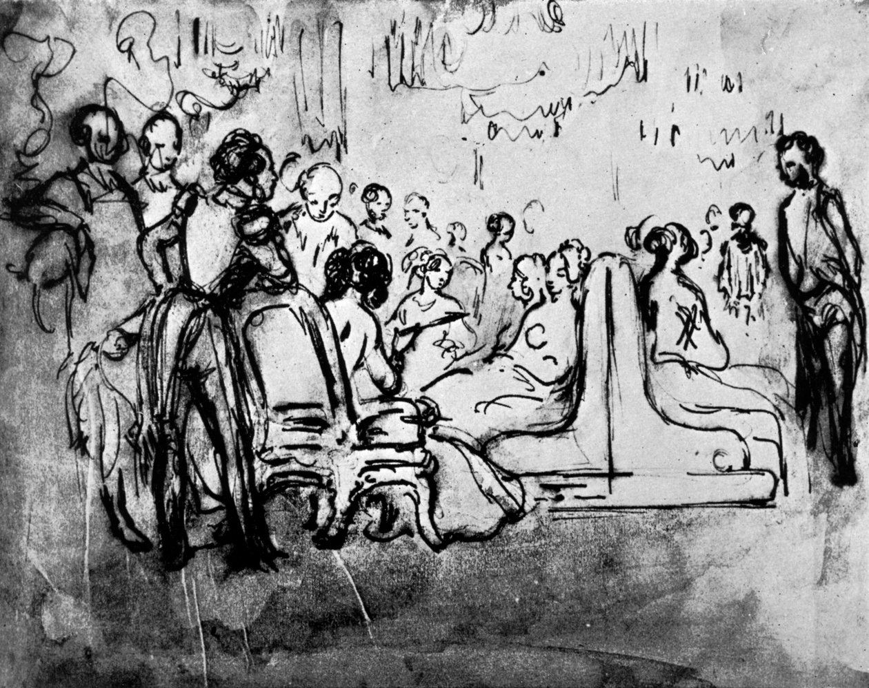 Szalon, 19. század, 1930. alkotó: Constantin Guys
