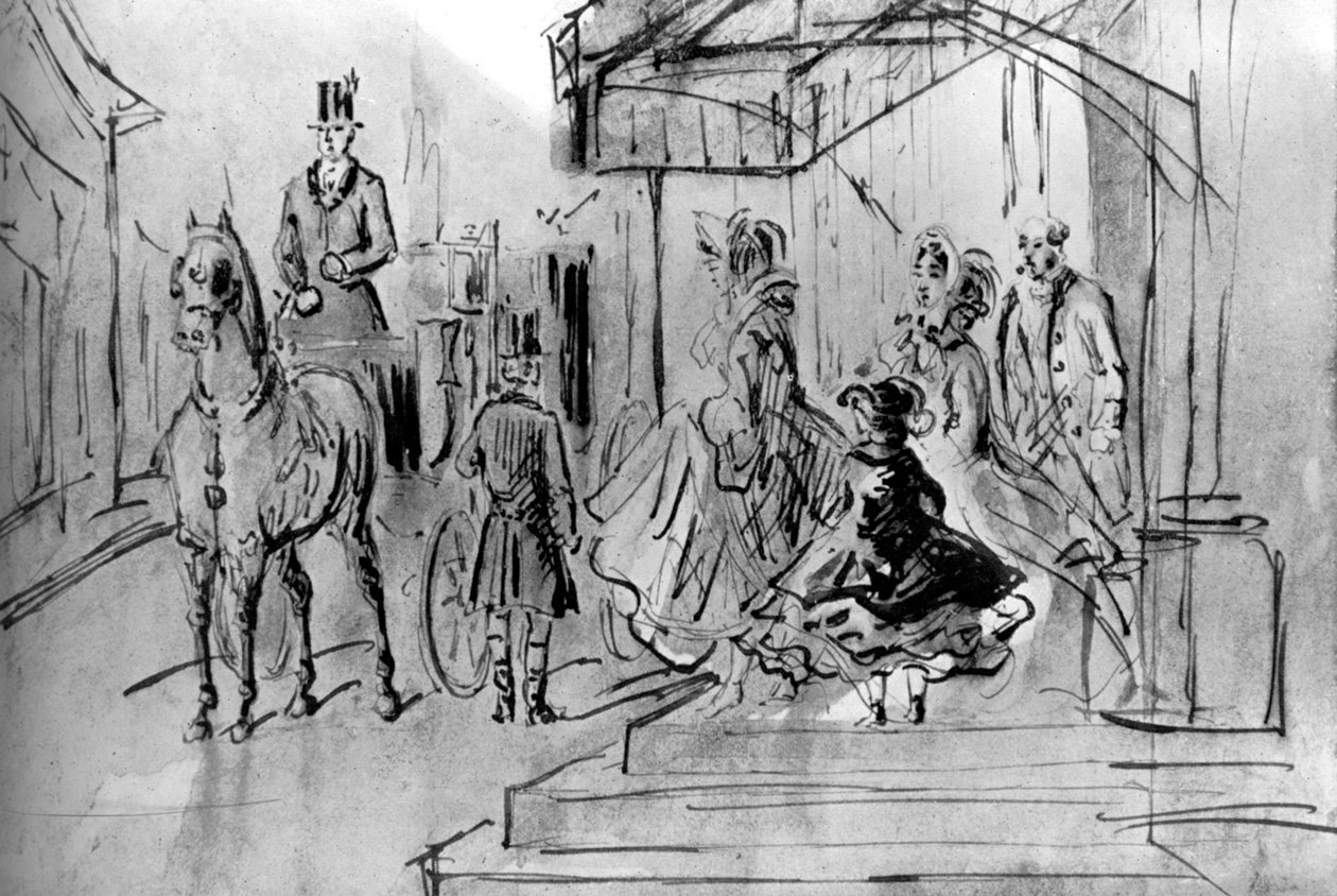 Indulás, 19. század, 1930. alkotó: Constantin Guys