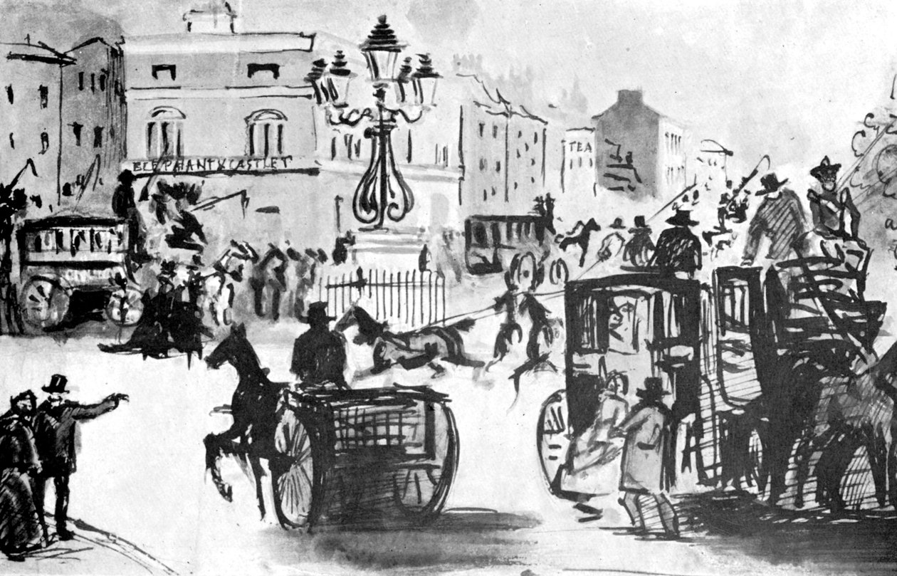 Az elefánt és a vár, 19. század, 1930. alkotó: Constantin Guys