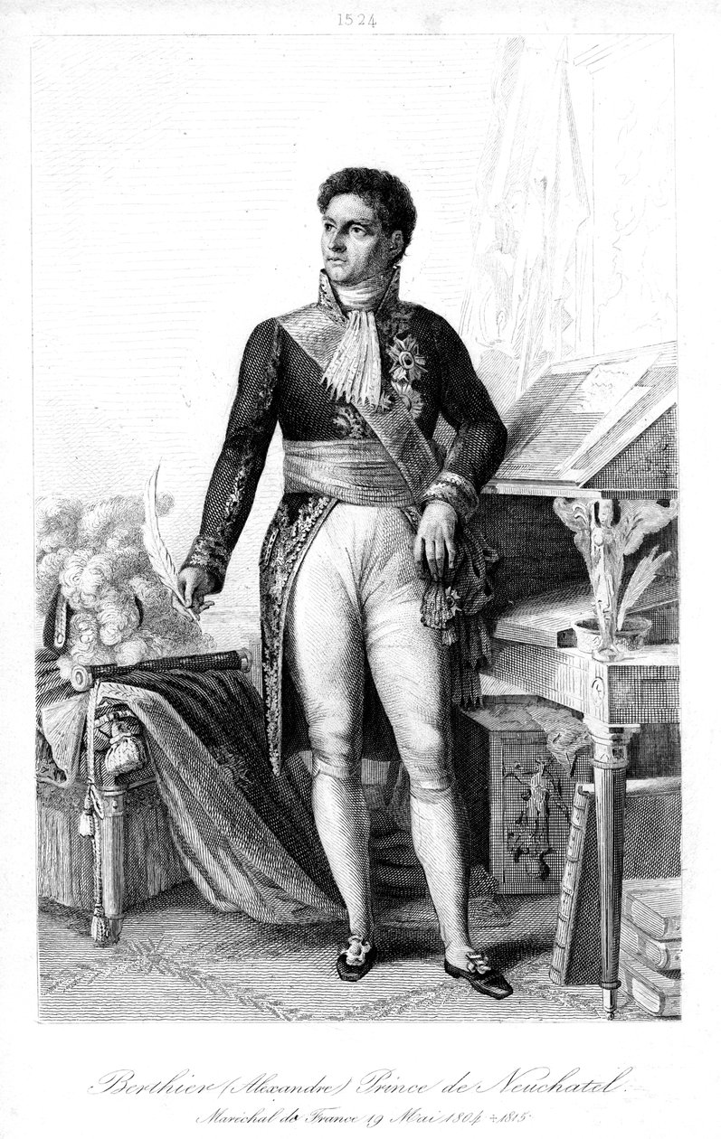 Louis Alexandre Berthier 1753-1815, Franciaország marsallja, 1839. alkotó: Contenau