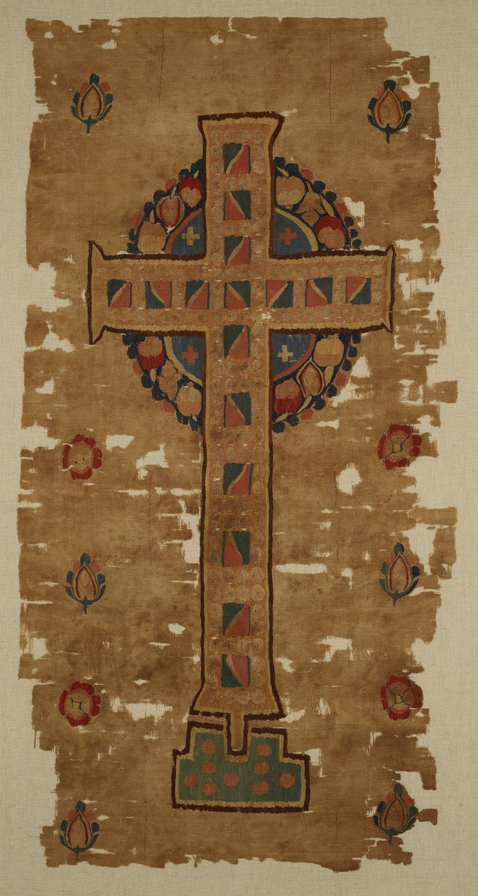 Függöny, 5-6. század (vászon és gyapjú) alkotó: Coptic