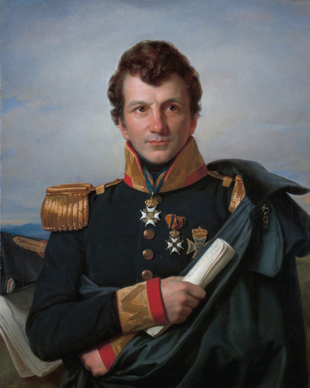 Johannes van den Bosch arcképe. alkotó: Cornelis Kruseman