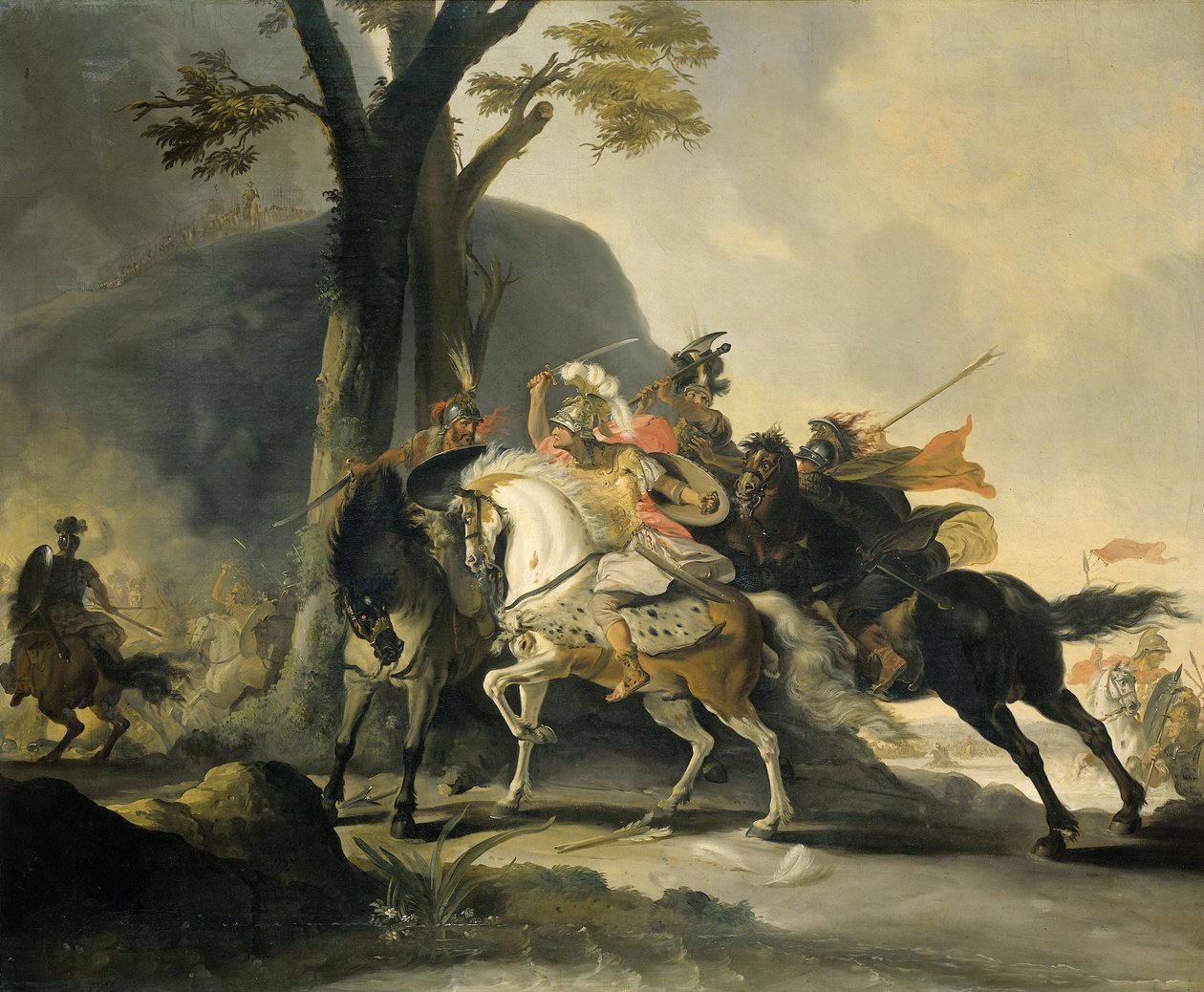 Nagy Sándor a Granicus folyónál vívott csatában, ie 334-ben a perzsák ellen, 1737 alkotó: Cornelis Troost
