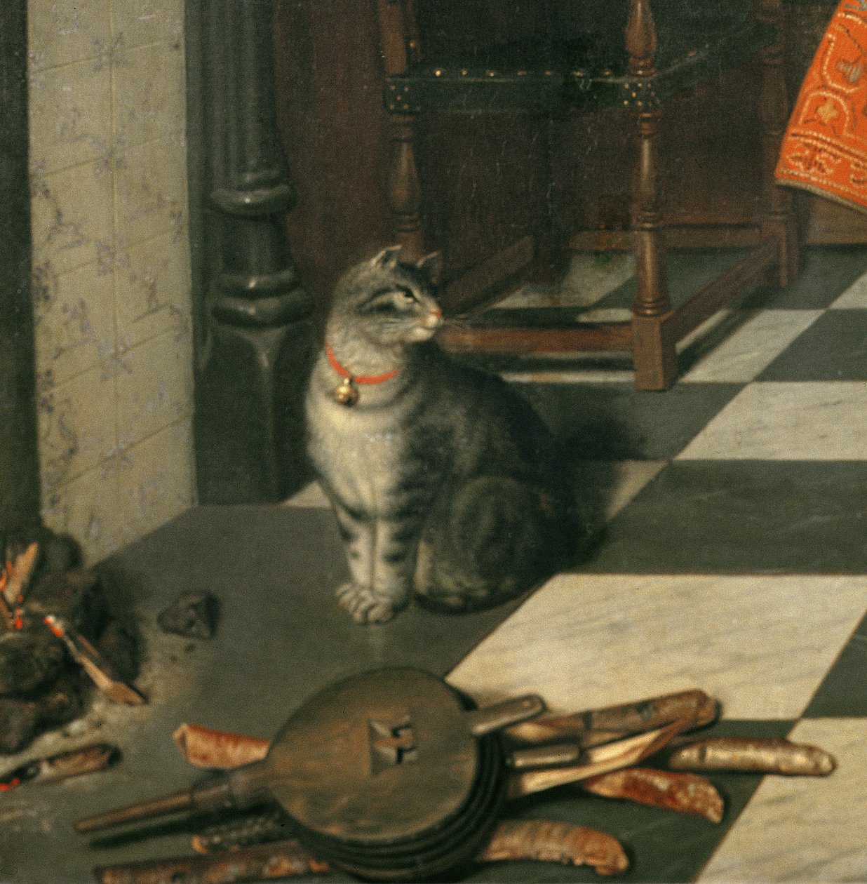 A sakkozók, 1670 körül (17227 részlet) alkotó: Cornelis de Man