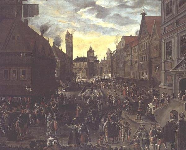 Falusi vásár alkotó: Cornelis Beelt