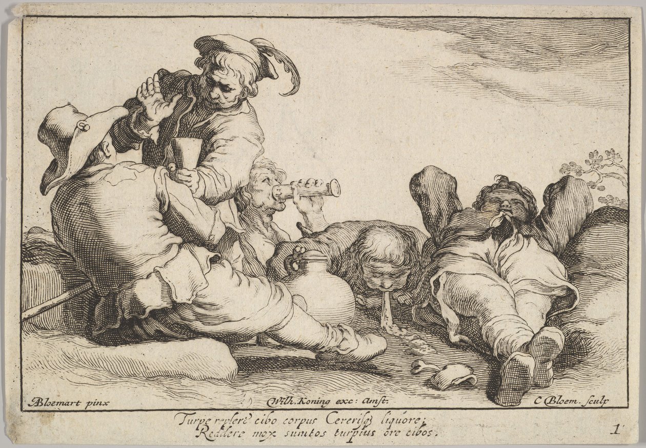 A foglalkozás örömei. alkotó: Cornelis Bloemaert