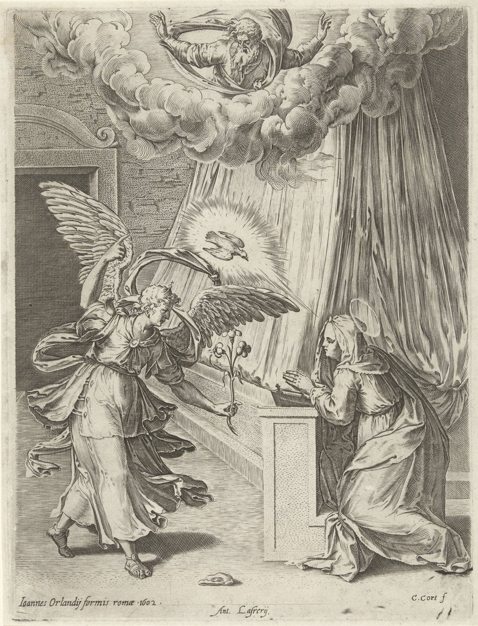 Angyali Üdvözlet alkotó: Cornelis Cort