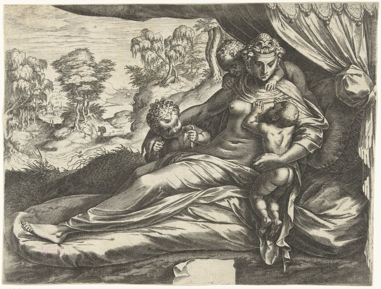 Szerelem (Caritas) alkotó: Cornelis Cort