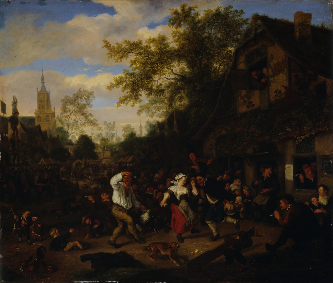 A Kermess , 1697. alkotó: Cornelis Dusart