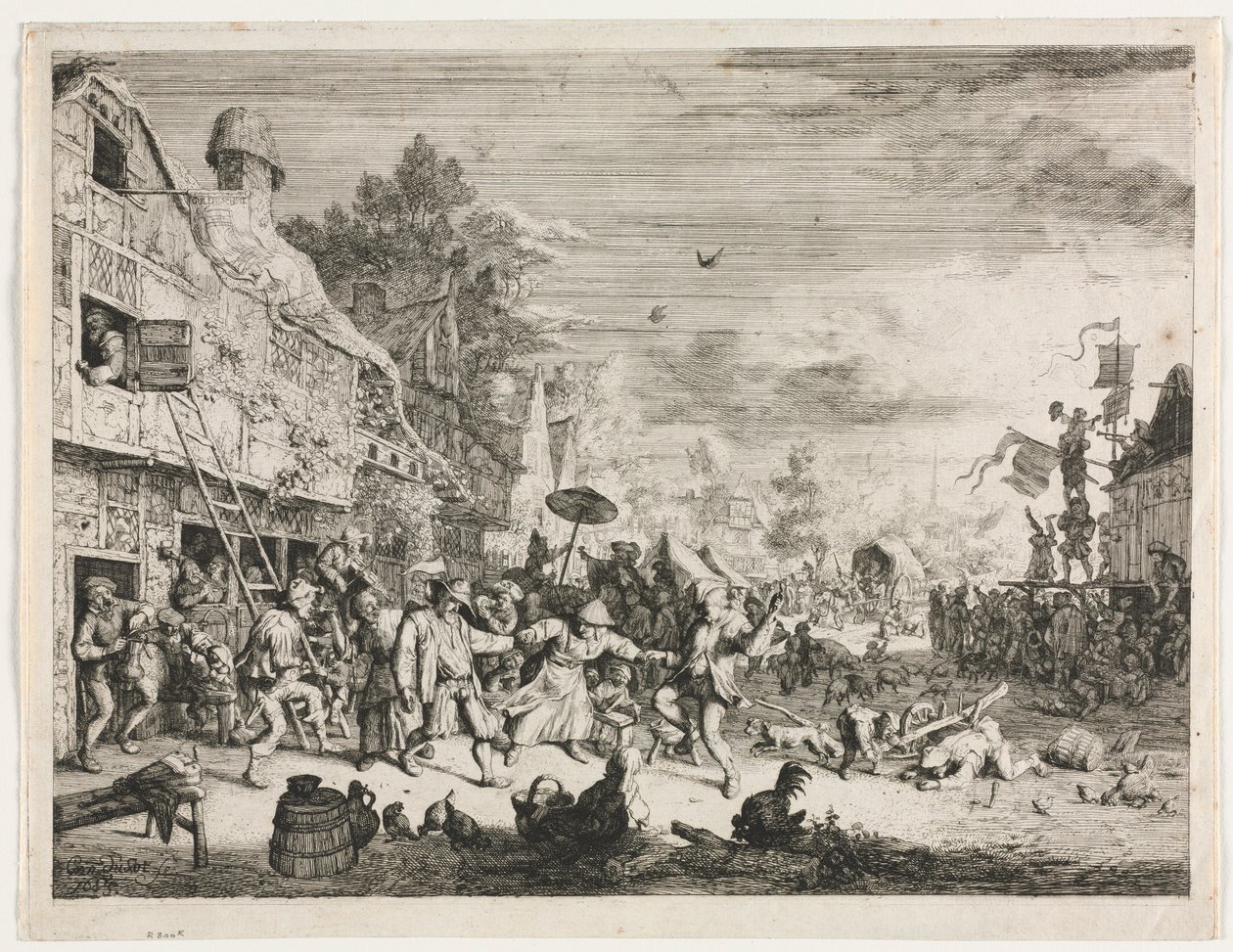 Fesztiválfalu. alkotó: Cornelis Dusart