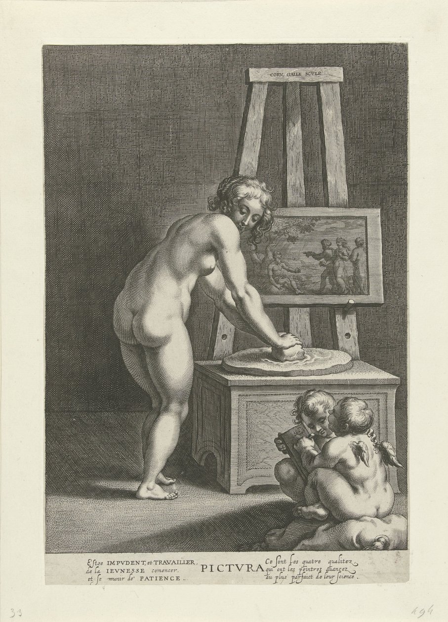 Pictura (a festészet művészete) alkotó: Cornelis Galle (I)