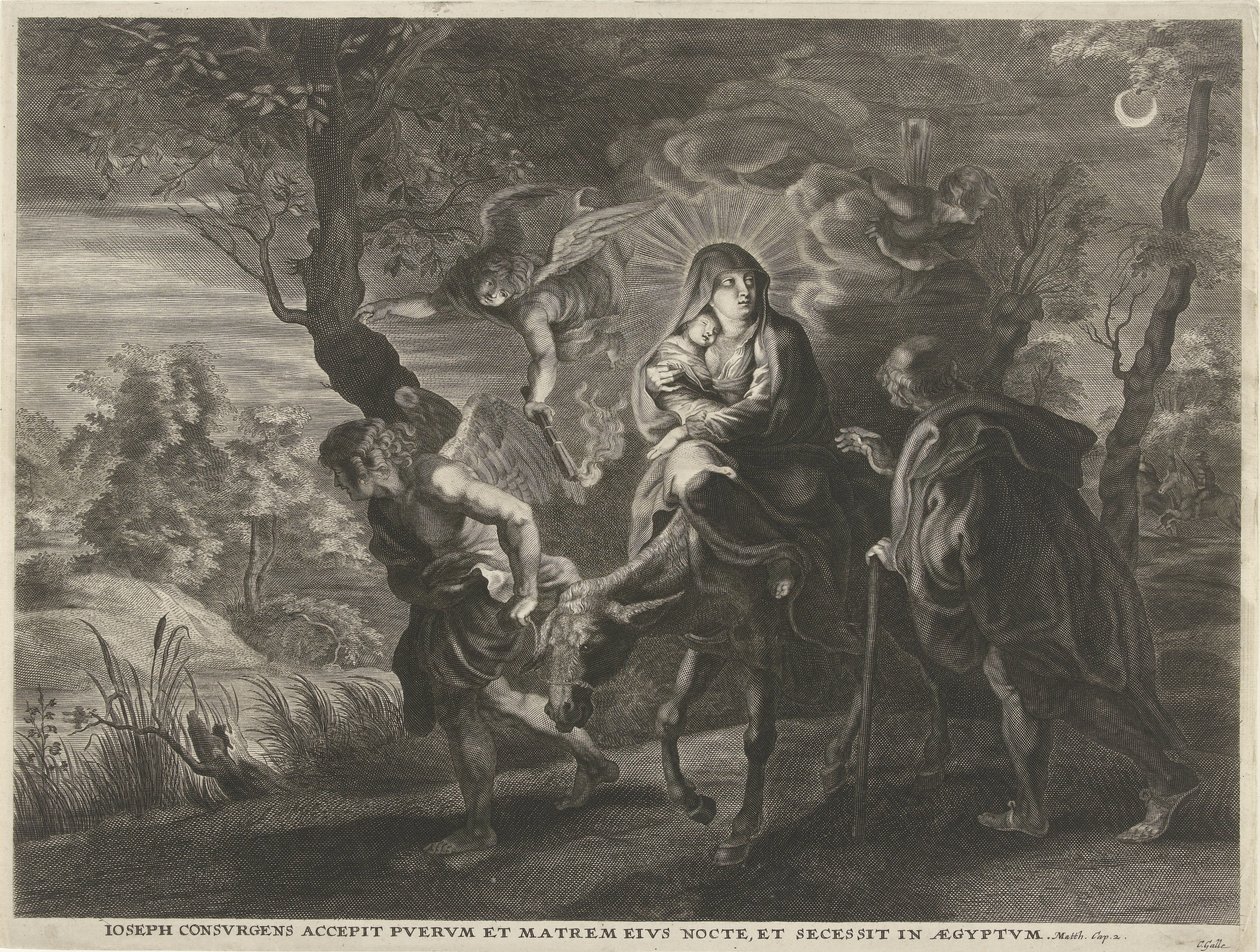 Repülés Egyiptomba alkotó: Cornelis Galle (I)