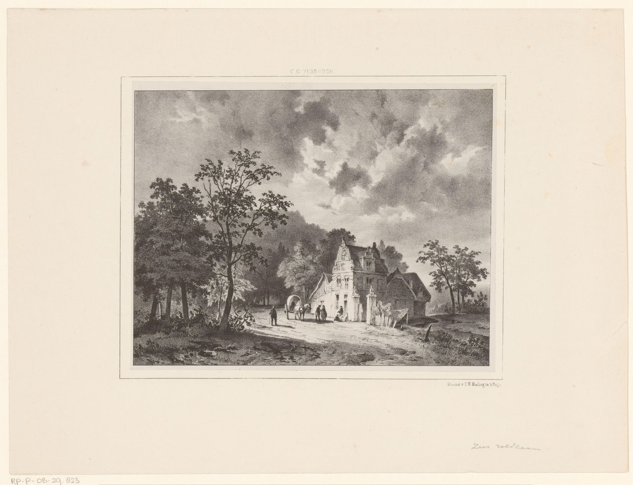 Ház táj alkotó: Cornelis Gerrit Verburgh