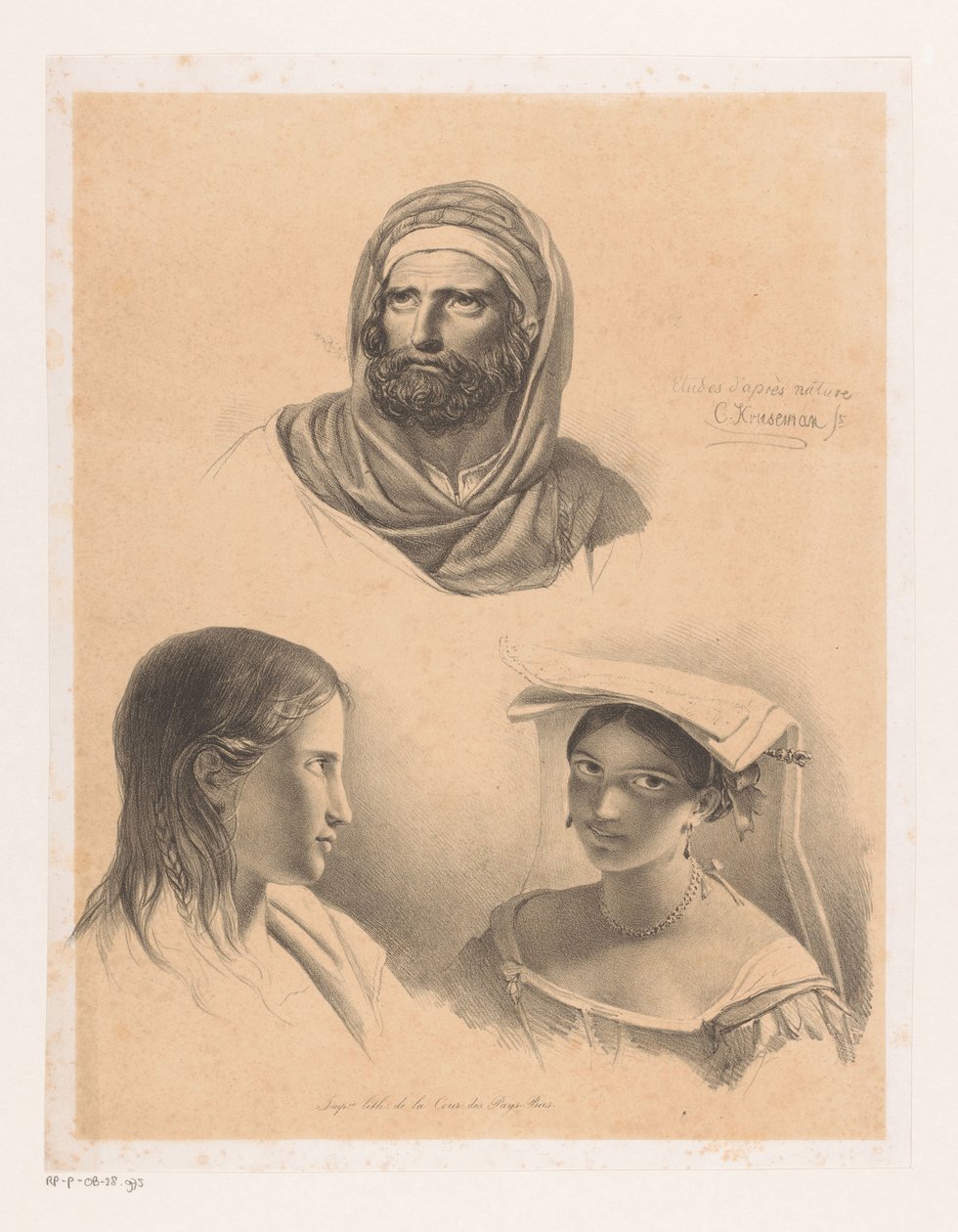 Három portré alkotó: Cornelis Kruseman