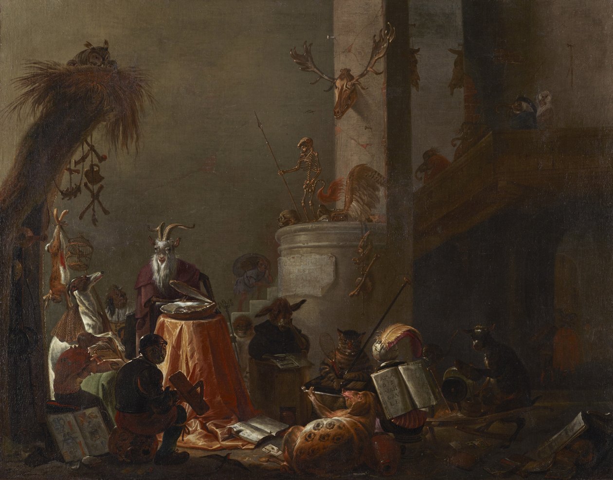 Állatok Kollégiuma alkotó: Cornelis Saftleven