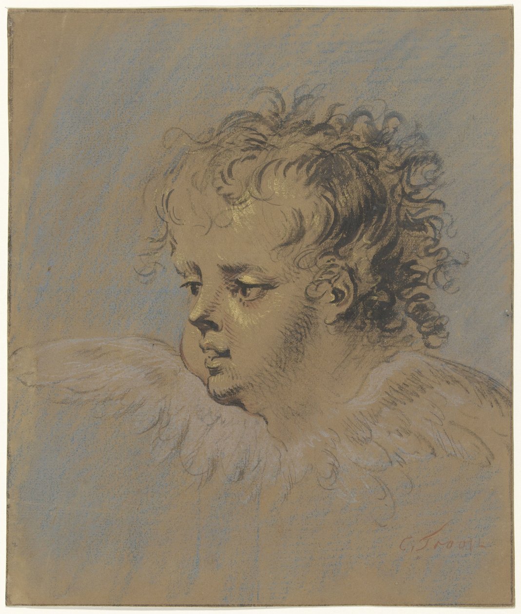 Szárnyas angyalfej alkotó: Cornelis Troost