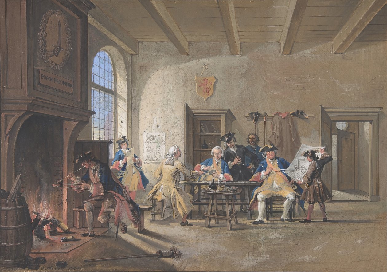 Őrségi jelenet, 1744. alkotó: Cornelis Troost
