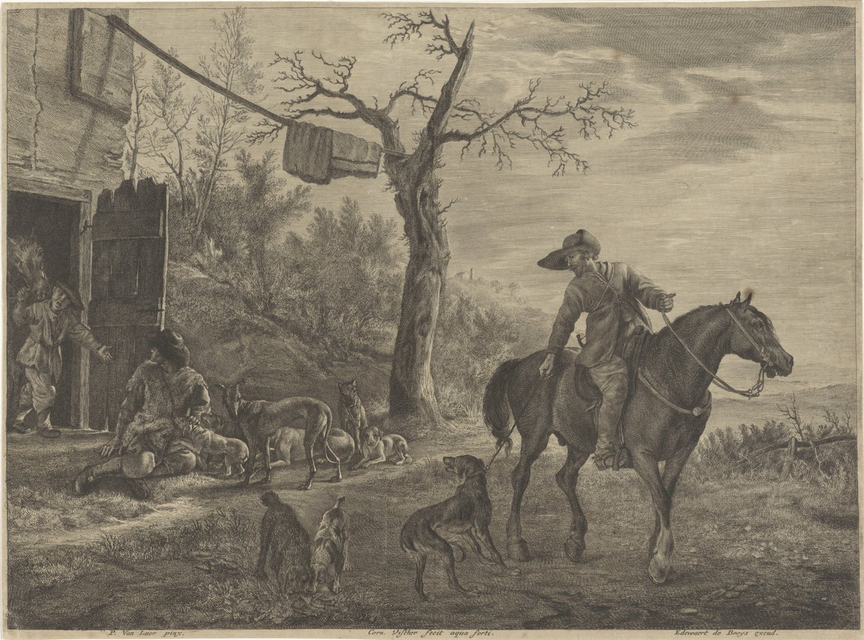 vadászok alkotó: Cornelis Visscher (II)