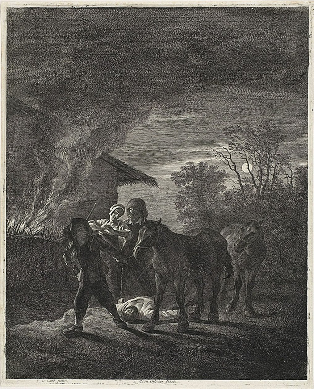 Holdfényes jelenet alkotó: Cornelis Visscher