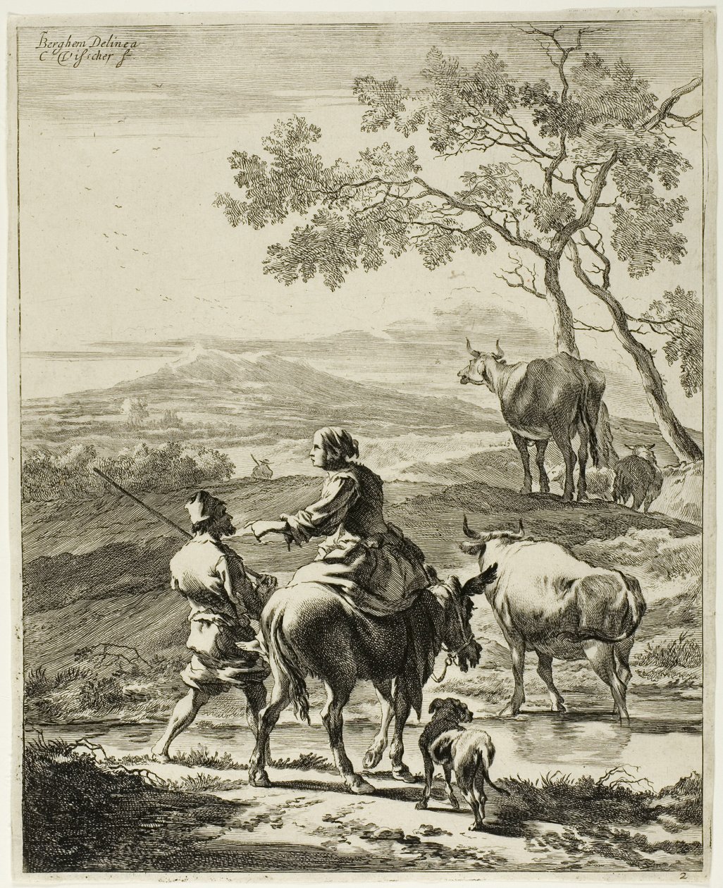 Nő a szamáron alkotó: Cornelis Visscher