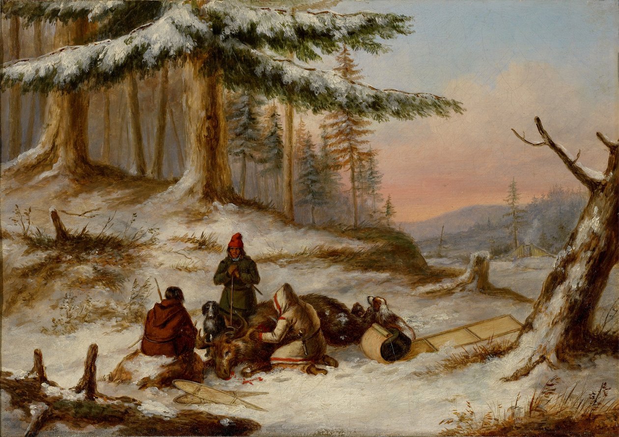Szarvasvadászok alkotó: Cornelius Krieghoff