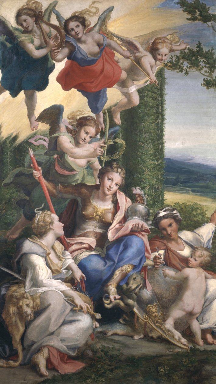 Az erények allegóriája, 1529-30 körül (tempera, vászon) alkotó: Antonio da Correggio