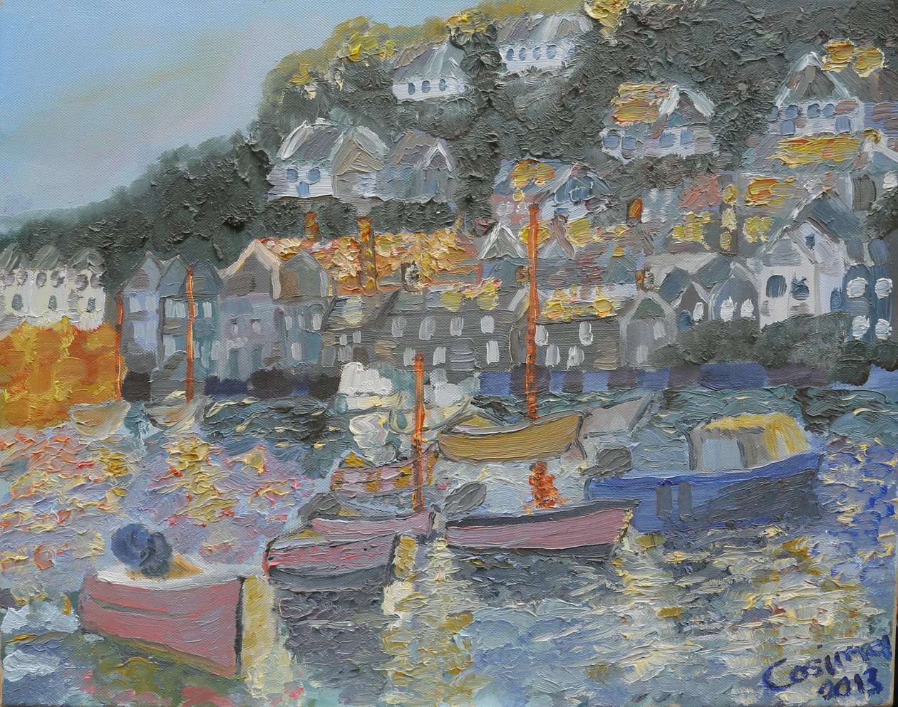 Mousehole kikötő, Cornwall alkotó: Cosima Duggal