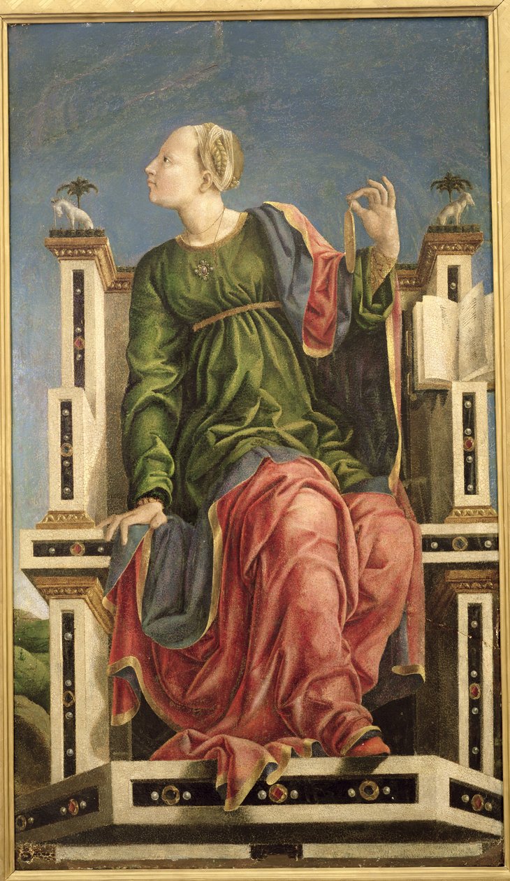 Erato (tempera a panelen) alkotó: Cosimo Tura