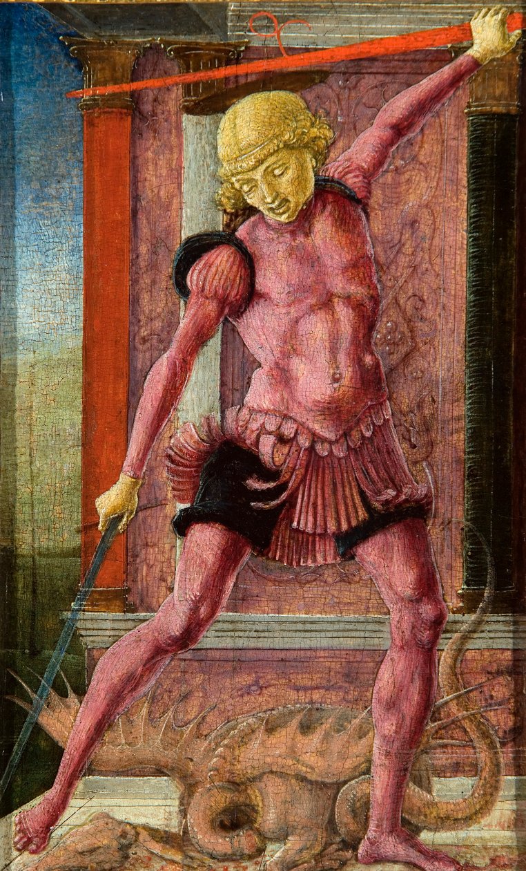 Szent György, 1462 körül. alkotó: Cosimo Tura