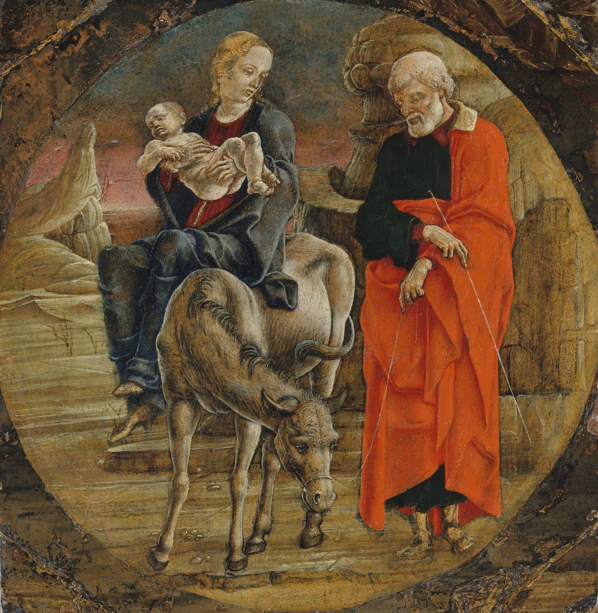 Repülés Egyiptomba, 1470-es évek. alkotó: Cosmè Tura