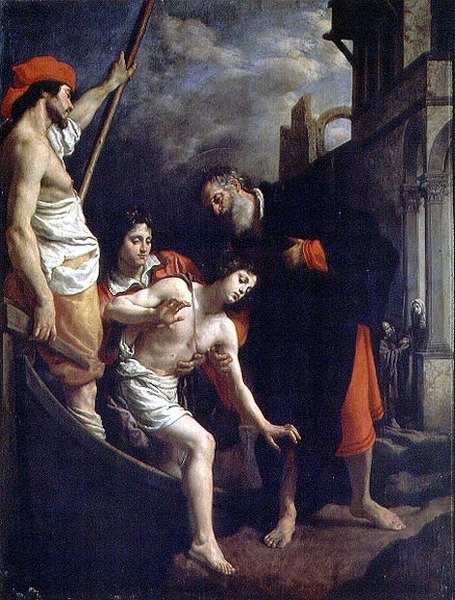 St. Julian vendégszeretete alkotó: Cristofano Allori