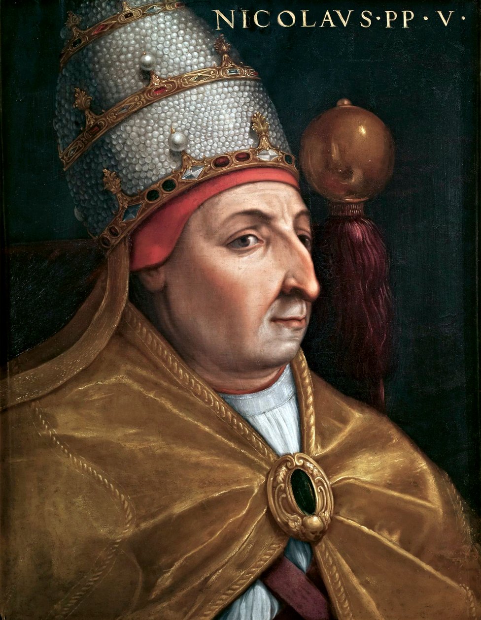 V. Miklós pápa portréja alkotó: Cristofano dell Altissimo