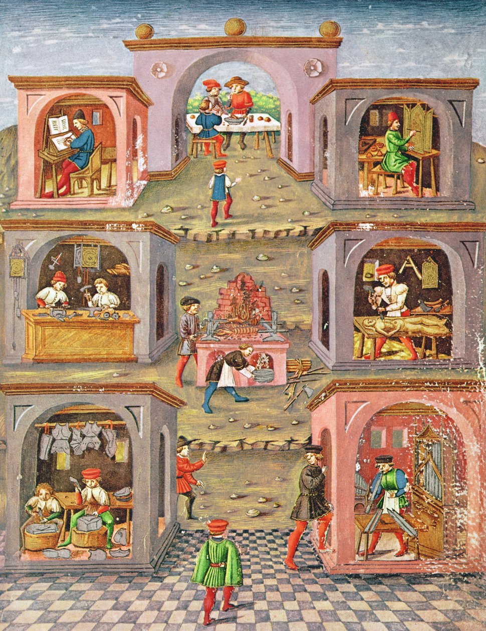 Ms. Lat 209 fol.11r The Professions, a 