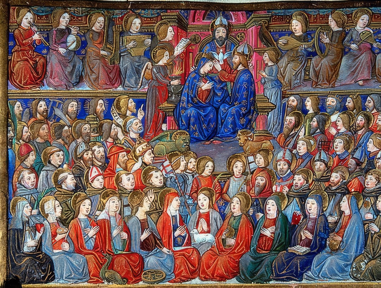 Mária koronázása (151v. k.). 1476 alkotó: Cristoforo De Predis
