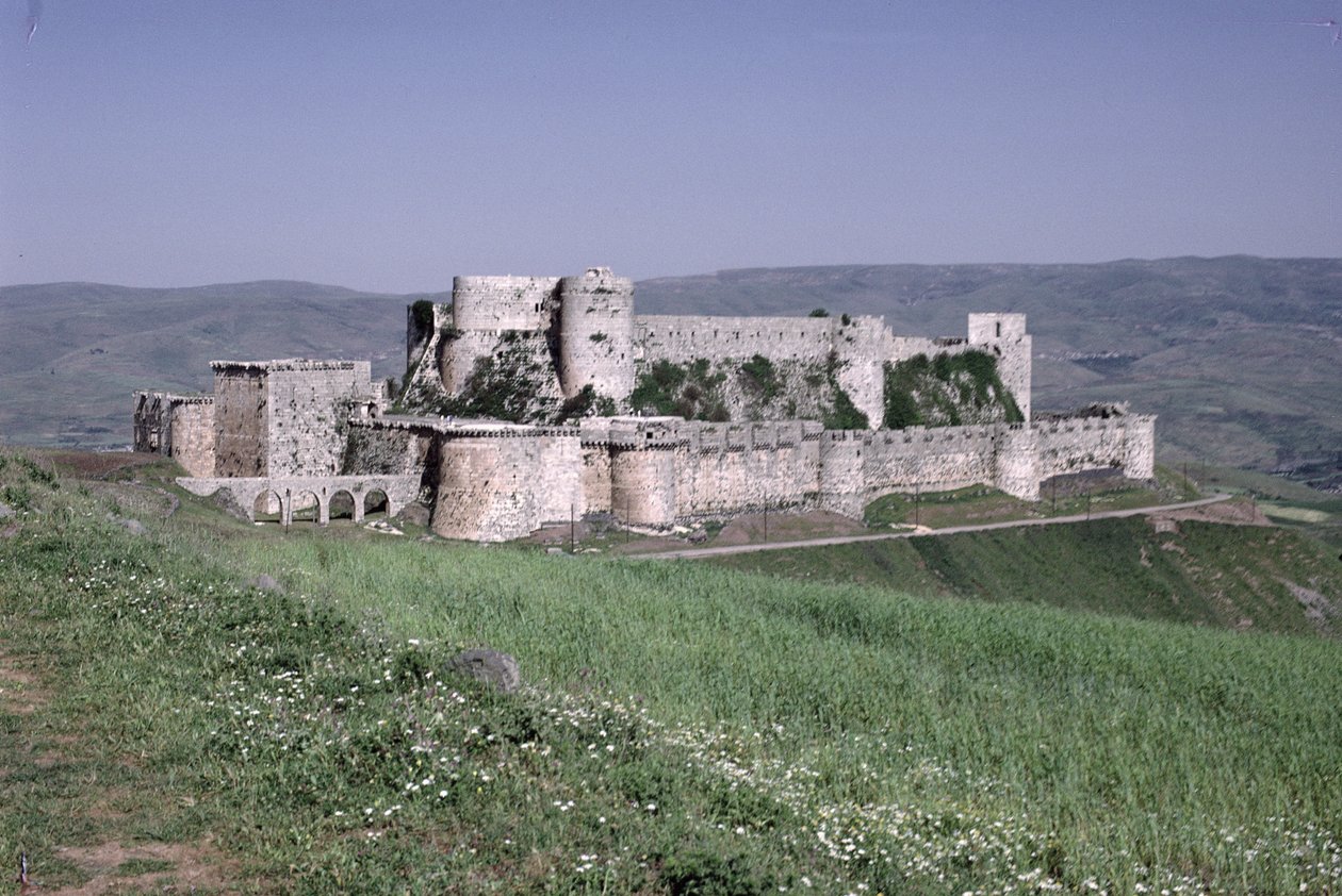 A Krak des Chevaliers erőd általános képe, 1143 körül alkotó: Crusader Period